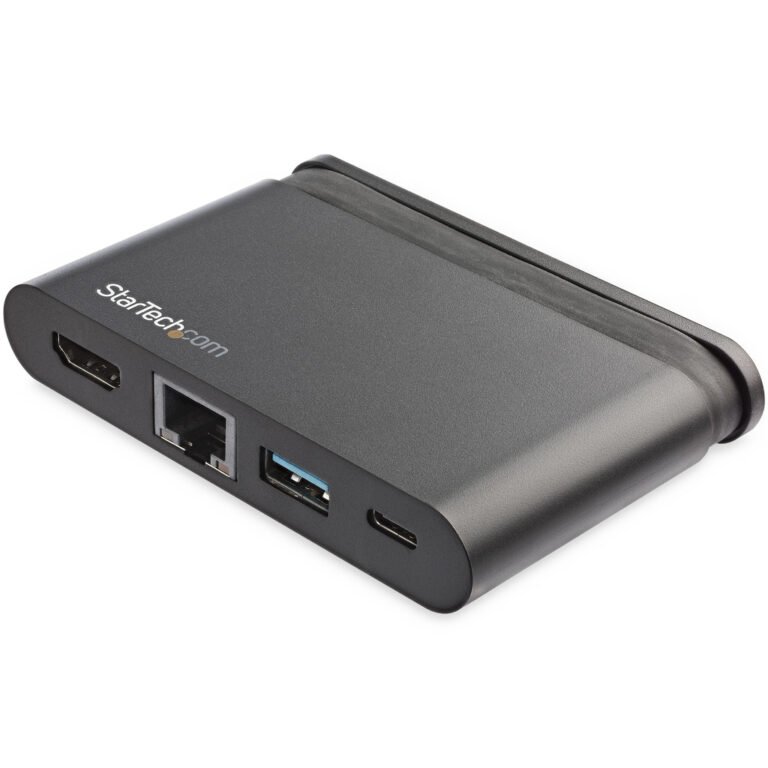 StarTech.com USB C Multiport Adapter - Portable USB-C Dock with 4K HDMI - 100W PD 3.0 Pass-Through, 1x USB-A, 1x USB-C, GbE - T