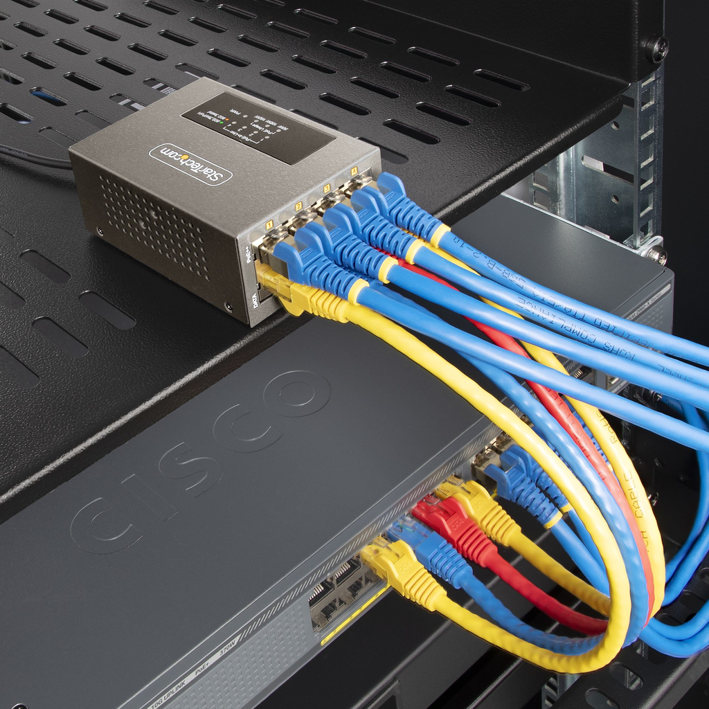 StarTech.com 4-Port Multi-Gigabit PoE++ Injector, 5/2.5/1G Ethernet (NBASE-T), PoE/PoE+/PoE++ (802.3af/802.3at/802.3bt), 160Wat - Image 5