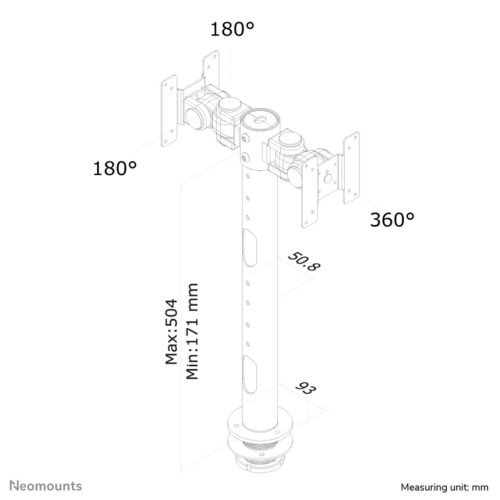 Neomounts FPMA-D050DBLACK Monitor arm 10-30" - Image 2