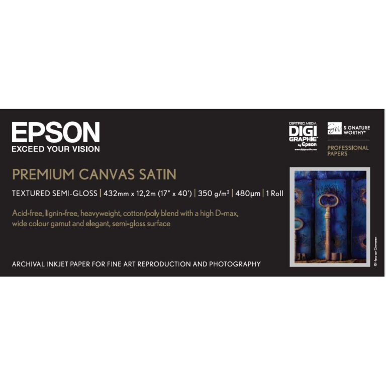 Epson Premium Canvas Satin, 17" x 12.2m, 350g/m²