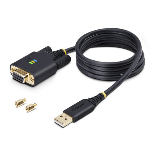 StarTech.com 3ft (1m) USB to Null Modem Serial Adapter Cable, Interchangeable DB9 Screws/Nuts, COM Retention, USB-A to RS232, F - Image 6