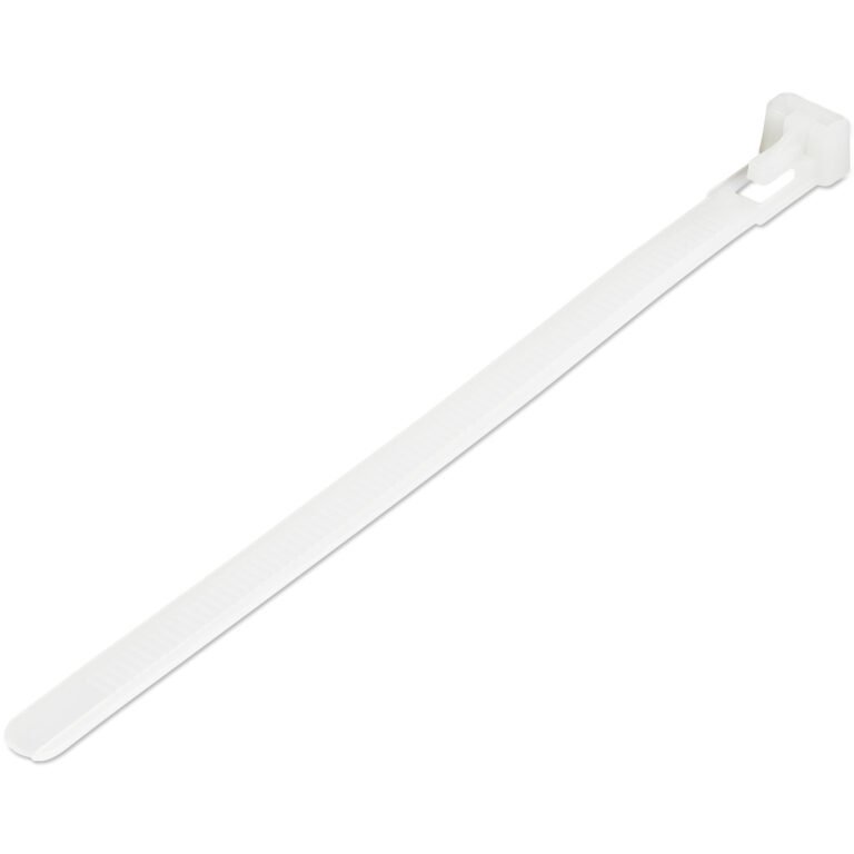 StarTech.com 6"(15cm) Reusable Cable Ties - 1/4"(7mm) wide, 1-3/8"(35mm) Bundle Dia. 50lb(22kg) Tensile Strength, Releasable Ny