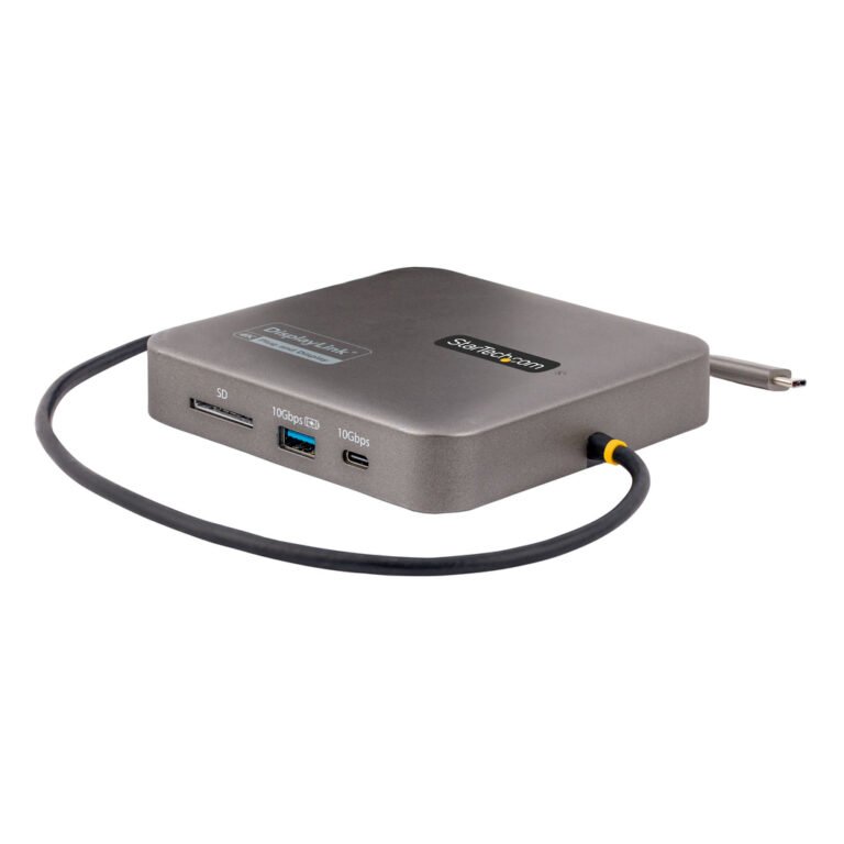 StarTech.com USB C Multiport Adapter, Dual 4K 60Hz HDMI 2.0b, HDR10, 2x 10Gbps USB Hub, 100W PD Pass-Through, GbE, SD, 14"/35cm