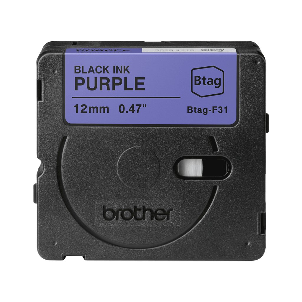 Brother BTAG-F31 label-making tape Black on purple - Image 2