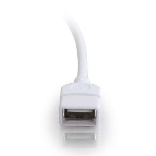 C2G 3m USB 2.0 A Male to A Female Extension Cable - White - Image 2