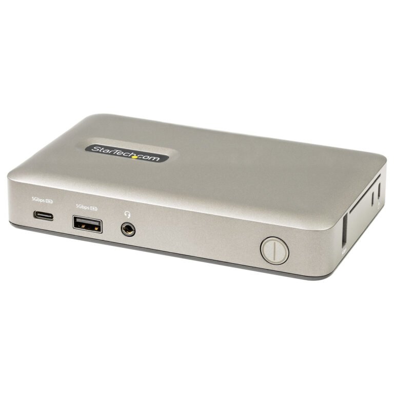 StarTech.com USB C Dock - USB-C to DisplayPort 4K 30Hz or VGA - 65W USB Power Delivery Charging - 4-Port USB 3.1 Gen 1 Hub - Un