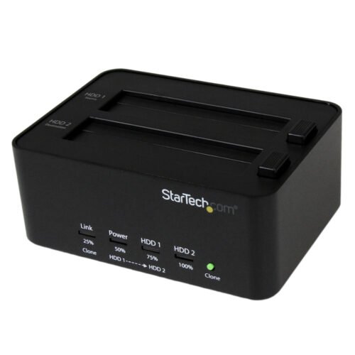 StarTech.com Dual Bay Hard Drive Duplicator and Eraser, Standalone SATA HDD/SSD Cloner/Copier, USB 3.0 to SATA Docking Station, - Image 6