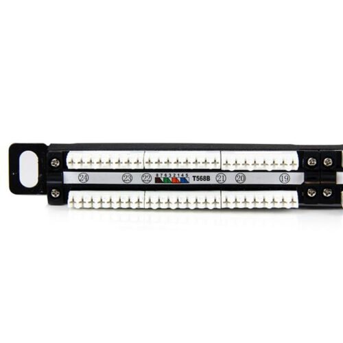 StarTech.com 24 Port 0.5U Cat5e Patch Panel - RJ45 Ethernet Rackmount Cat 5e 110 Patch Panel - Image 5