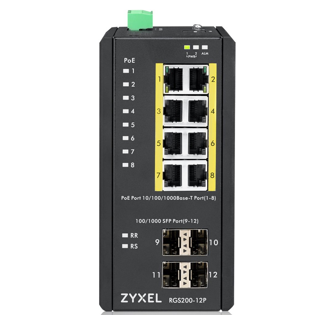 Zyxel RGS200-12P Managed L2 Gigabit Ethernet (10/100/1000) Power over Ethernet (PoE) Black - Image 3