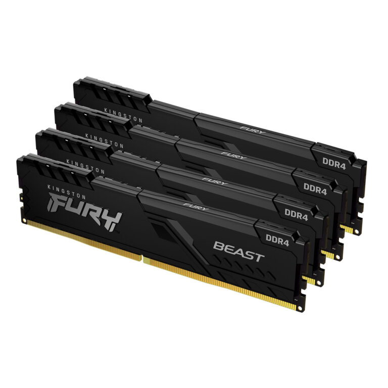 Kingston Technology FURY Beast 32GB 3600MT/s DDR4 CL17 DIMM (Kit of 4) Black