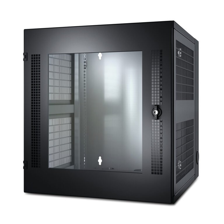 APC NetShelter 13U Wallmount Rack Cabinet Glass Door Double Hinged Server Depth