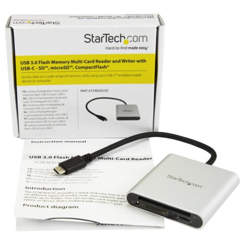 StarTech.com USB 3.0 Flash Memory Multi-Card Reader / Writer with USB-C - SD, microSD, CompactFlash - Image 5