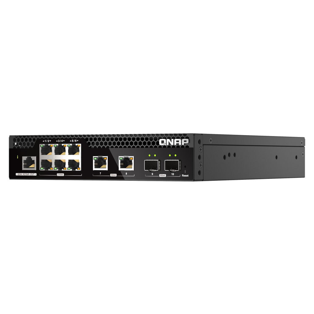 QNAP QSW-M2106R-2S2T network switch Managed L2 10G Ethernet (100/1000/10000) 1U Black - Image 4
