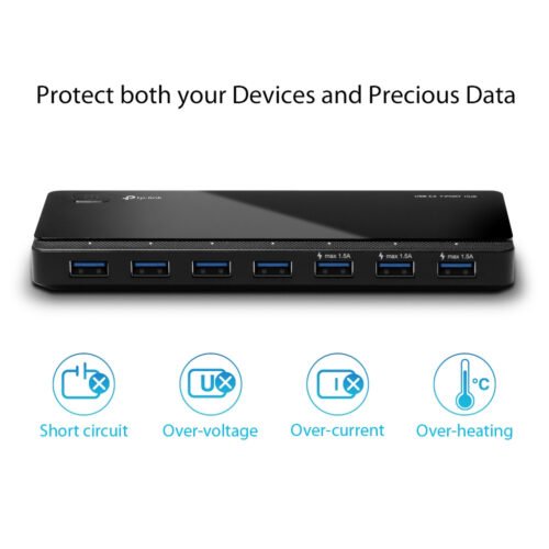 TP-Link UH700 interface hub USB 3.2 Gen 1 (3.1 Gen 1) Micro-B 5000 Mbit/s Black - Image 2