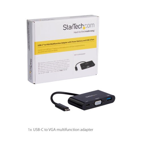 StarTech.com USB-C VGA Multiport Adapter - USB 3.0 Port - 60W PD - Image 5