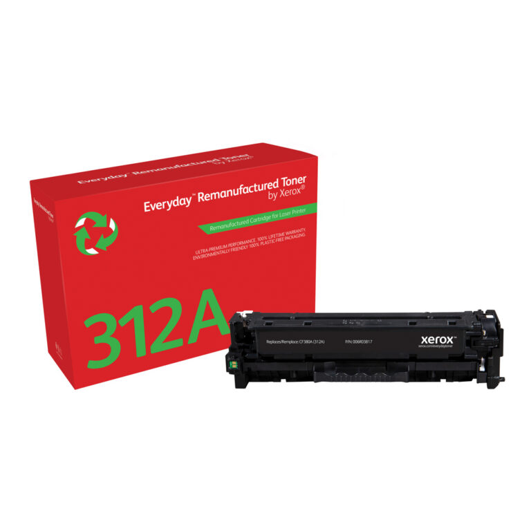 Everyday™ Black Remanufactured Toner by Xerox compatible with HP 312A (CF380A), Standard capacity