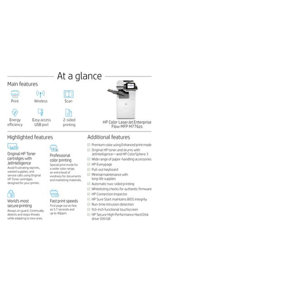 HP Color LaserJet Enterprise Flow MFP M776zs - Image 12