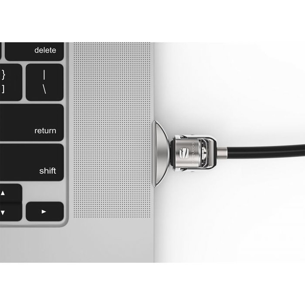 Compulocks Ledge Lock Adapter for MacBook Pro 16" (2019) with Keyed Cable Lock Silver - Image 3