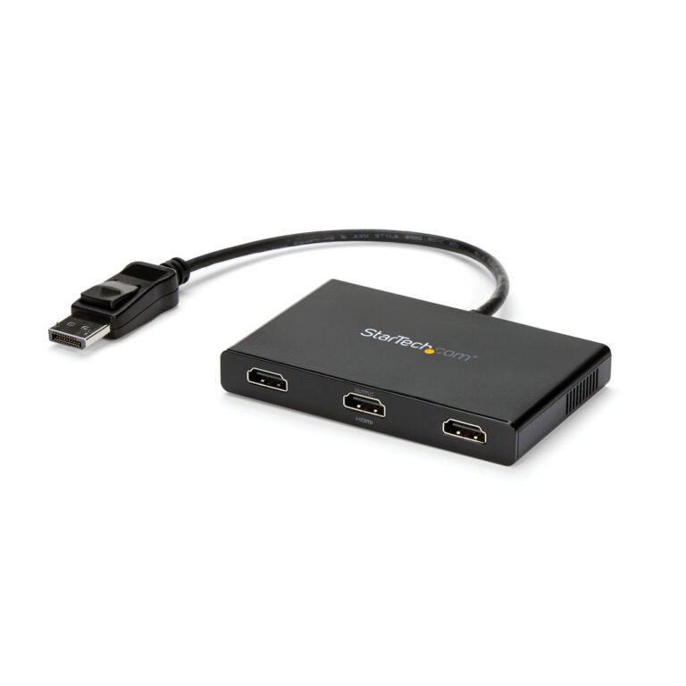 StarTech.com 3-Port Multi Monitor Adapter - DisplayPort 1.2 to 3x HDMI MST Hub - Triple 1080p HDMI Monitors - Video Splitter fo