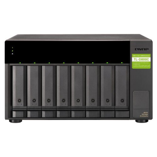 QNAP TL-D800C storage drive enclosure HDD/SSD enclosure Black, Grey 2.5/3.5" - Image 2