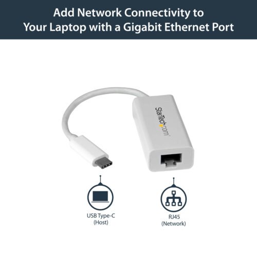 StarTech.com USB-C to Gigabit Network Adapter - White - Image 4