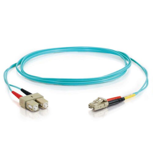 C2G 85531 InfiniBand/fibre optic cable 1 m LC SC OFNR Turquoise - Image 2