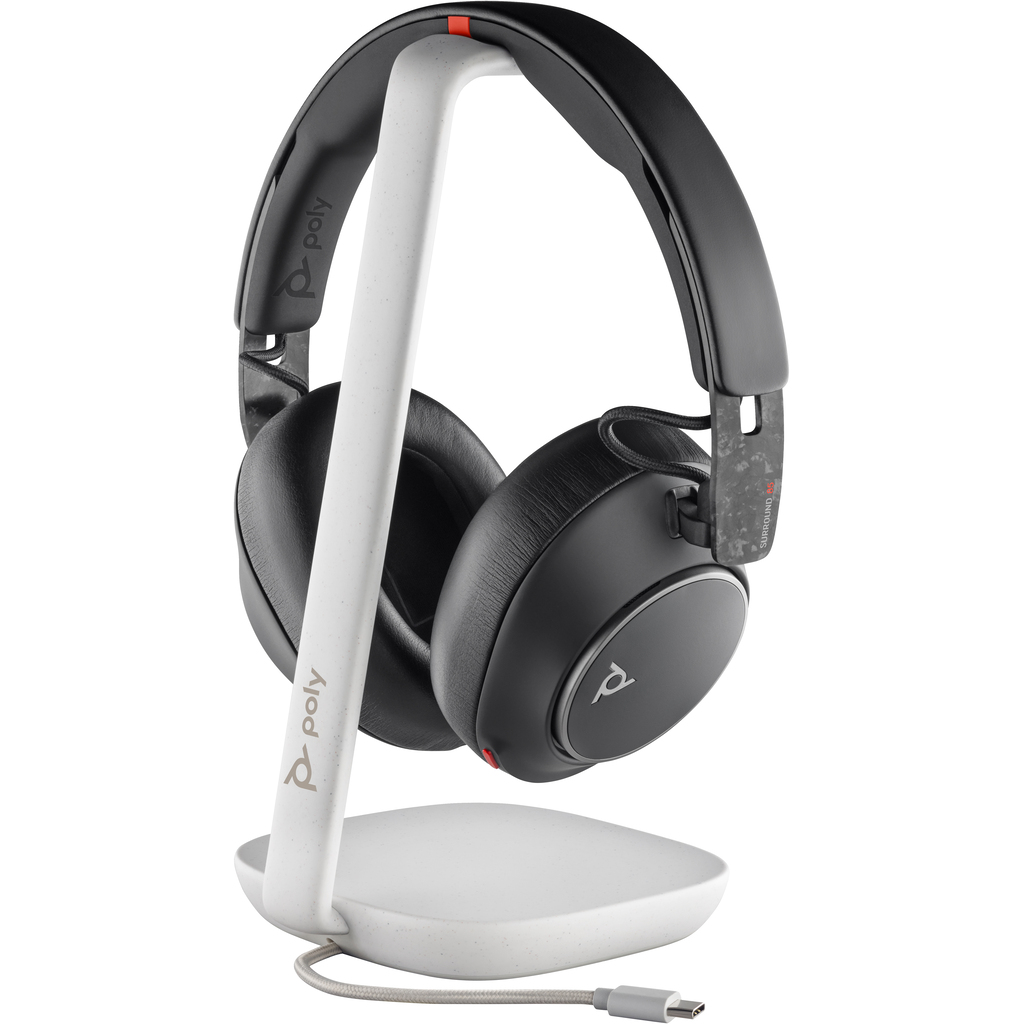 POLY Voyager Surround 85 UC USB-C Headset +USB-C/A Adapter +Charging Stand - Image 8