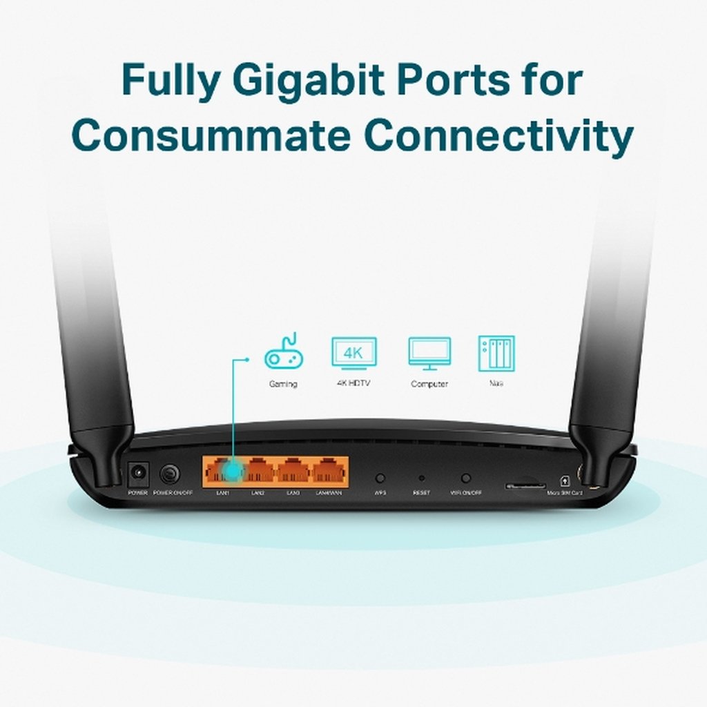 TP-Link Archer MR600 wireless router Gigabit Ethernet Dual-band (2.4 GHz / 5 GHz) 4G Black - Image 5