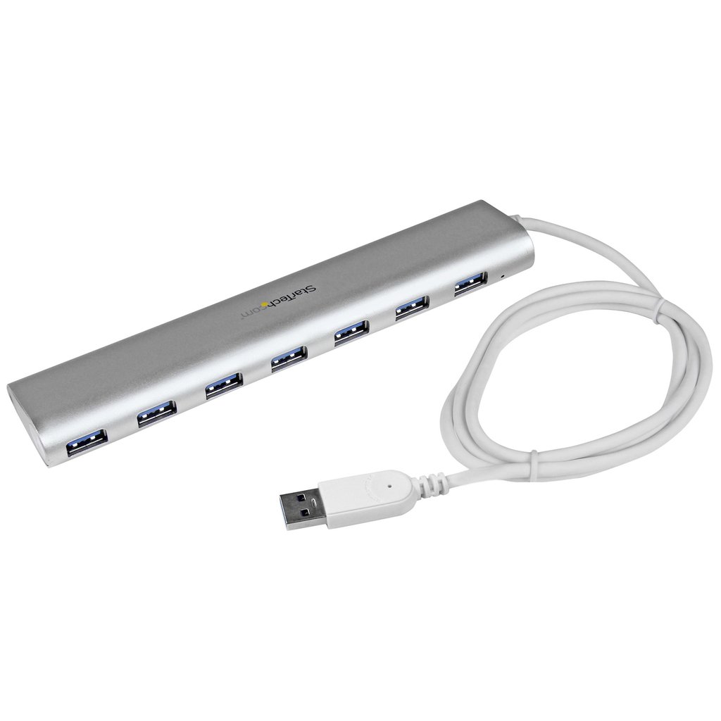 StarTech.com 7-Port USB Hub, USB A to 7x USB-A Ports, USB 5Gbps, Rugged Design, Bus or Self-Powered, Portable Laptop USB 3.0 Hu