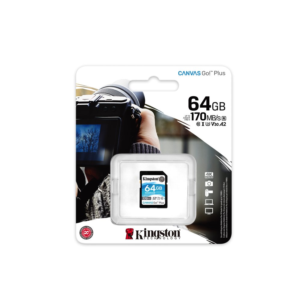 Kingston Technology Canvas Go! Plus 64GB SDXC Canvas Go Plus 170R C10 UHS-I U3 V30 - Image 3
