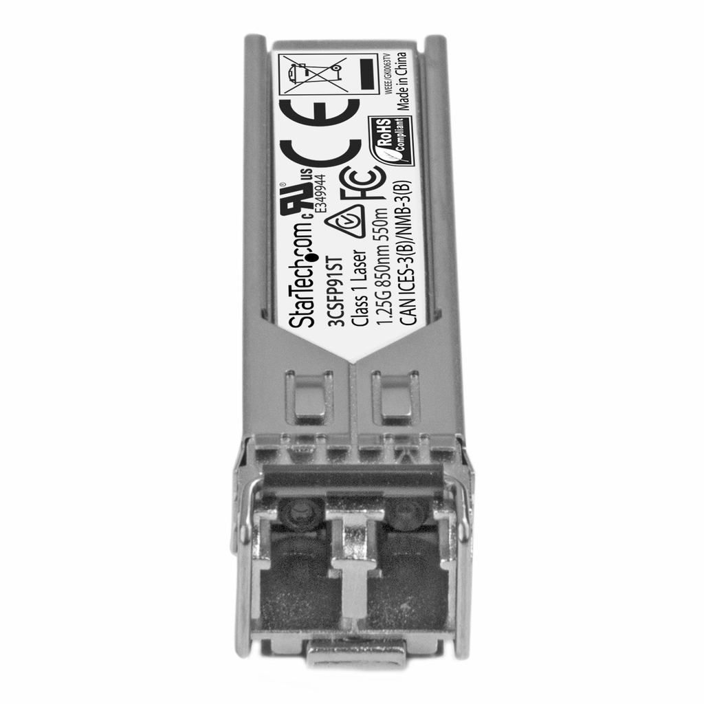 StarTech.com Gigabit Fiber 1000Base-SX SFP Transceiver Module - HP 3CSFP91 Compatible - MM LC - 550m~HPE 3CSFP91 Compatible SFP - Image 2