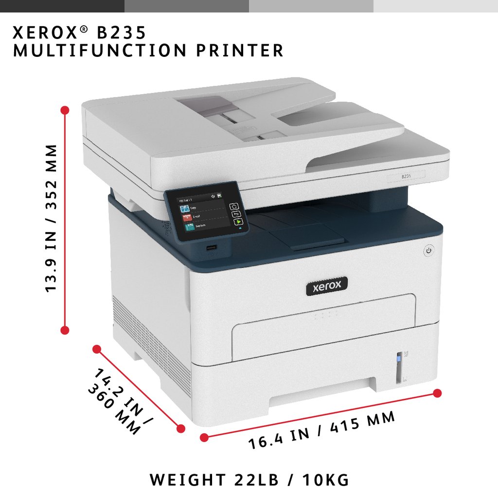 Xerox B235 A4 34ppm Wireless Duplex Copy/Print/Scan/Fax PS3 PCL5e/6 ADF 2 Trays Total 251 Sheets UK - Image 11