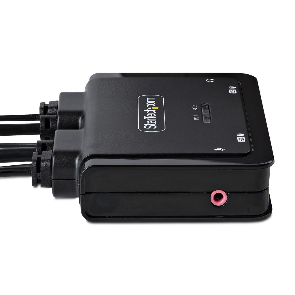 StarTech.com 2-Port USB-C Cable KVM Switch, 4K 60Hz DisplayPort Output, Compact KVM with 4ft/1.2m USB Type-C/Audio Integrated C - Image 4