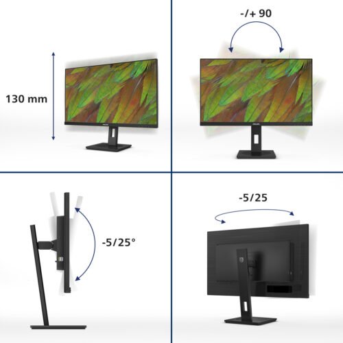 Philips 3000 series 27B1N3800/00 LED display 68.6 cm (27") 3840 x 2160 pixels 4K Ultra HD LCD Black - Image 6