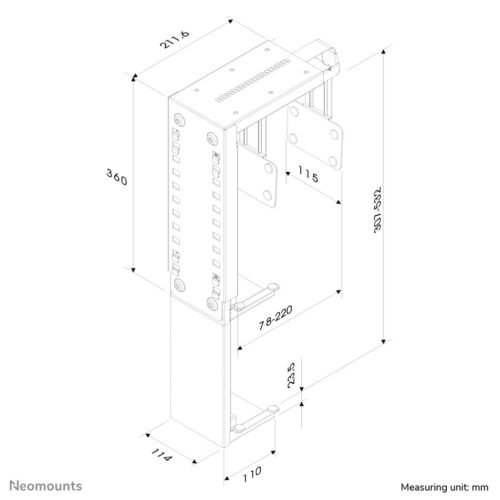 Neomounts CPU-D100BLACK CPU holder - max 30 kg - universal - Image 2