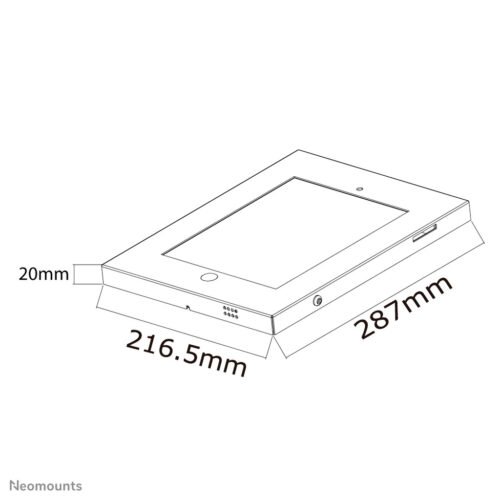 Neomounts IPAD2N-UN20BLACK Tablet wall mount 9.7" - lockable - Image 4