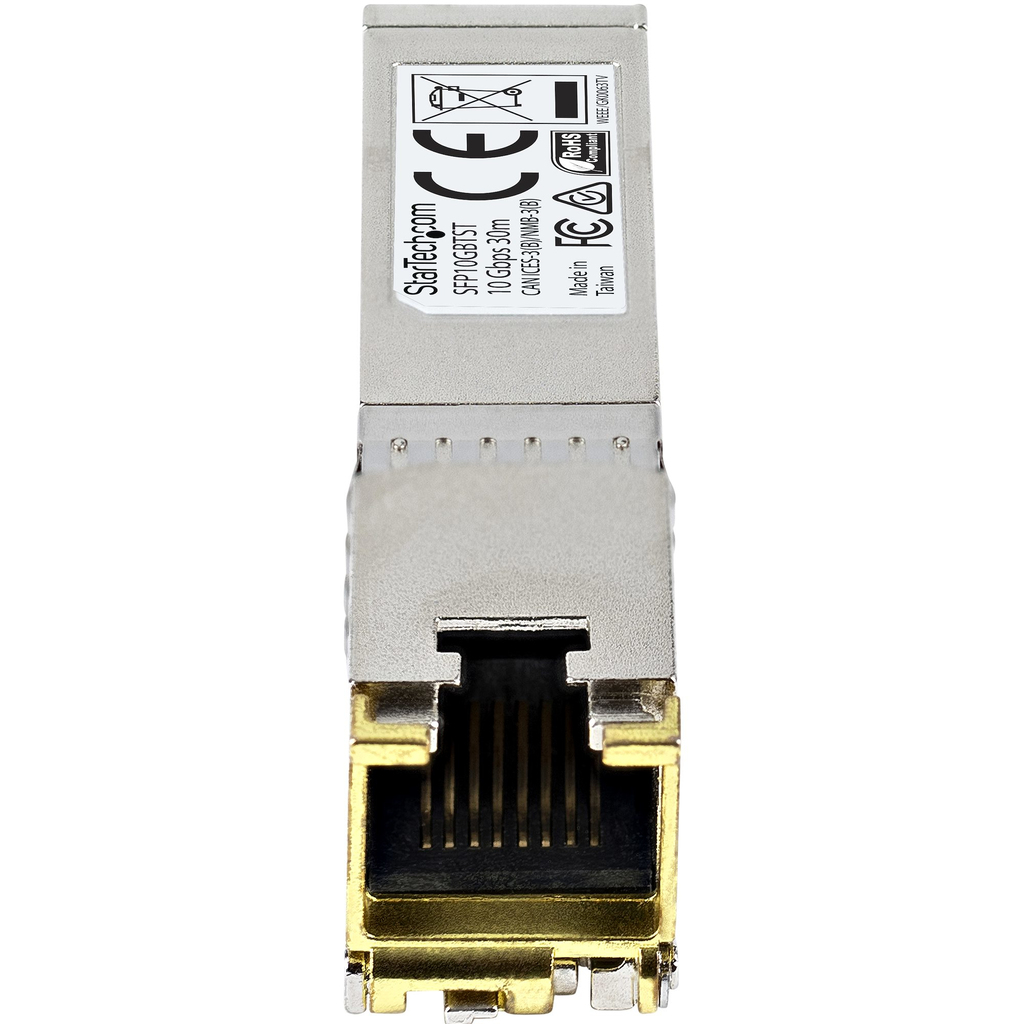 StarTech.com MSA Compliant SFP+ Transceiver Module - 10GBASE-T~MSA Uncoded SFP+ Module - 10GBASE-T - SFP to RJ45 Cat6/Cat5e - 1 - Image 3