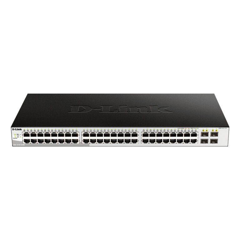 D-Link 48-Port 10/100/1000BASE-T + 4-Port 1 Gbps SFP Ports Metro Ethernet Switch