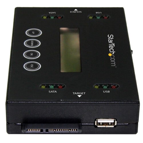 StarTech.com 1:1 Standalone Hard Drive Duplicator & Eraser, USB Thumb Drive and SATA HDD/SSD Disk Cloner & Eraser, LCD display, - Image 4