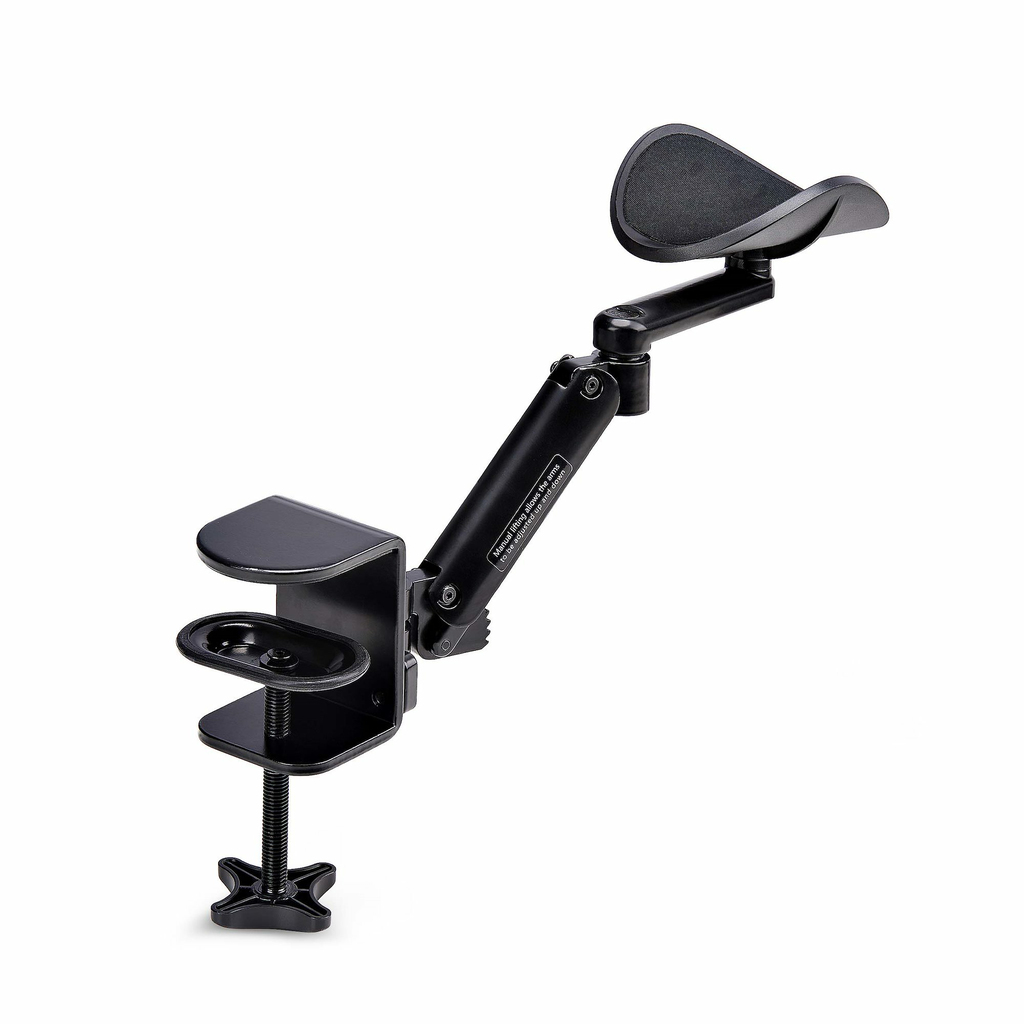 StarTech.com Adjustable Arm Rest for Office Desk, Ergonomic Arm/Elbow Support, 360-Degree Rotation, Clamp-On/No Drill Installat - Image 2