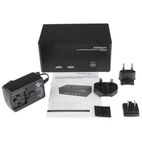 StarTech.com 2 Port Triple Monitor DVI USB KVM Switch with Audio & USB 2.0 Hub - Image 5