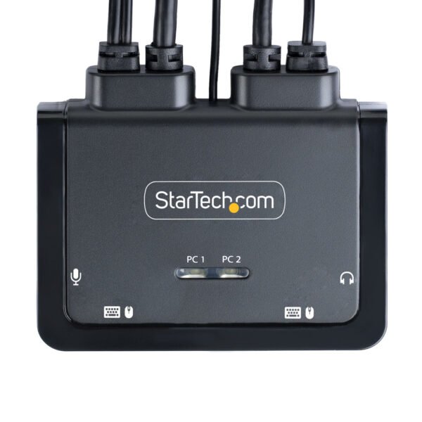 StarTech.com 2-Port Hybrid USB-C HDMI Cable KVM Switch, 4K 60Hz, Compact KVM with 6ft/1.8m USB-A/HDMI/Audio & 4ft/1.2m USB-C In - Image 4