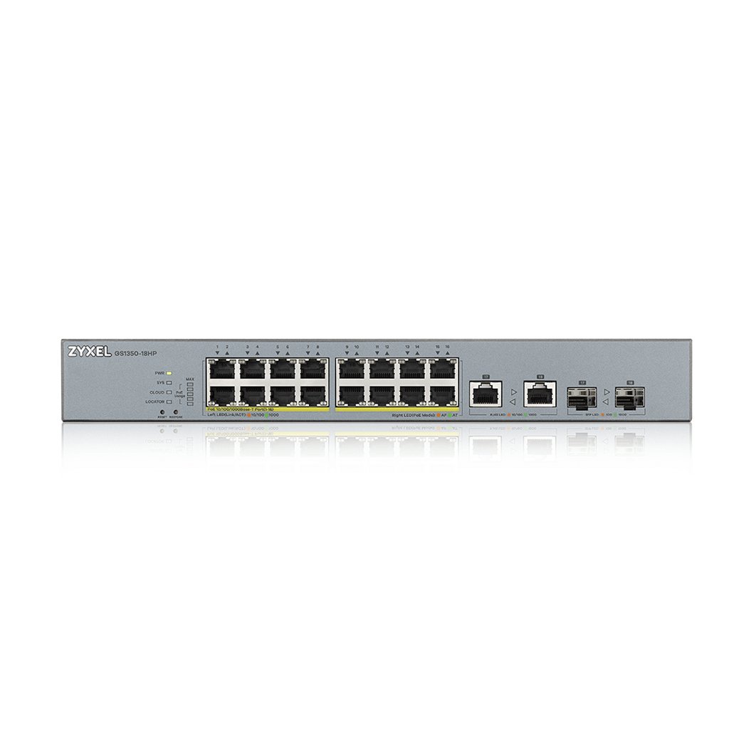Zyxel GS1350-18HP Managed L2 Gigabit Ethernet (10/100/1000) Power over Ethernet (PoE) Grey - Image 2