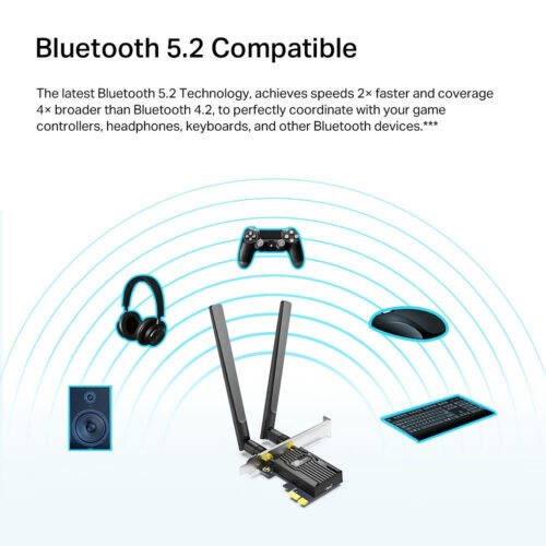 TP-Link AX1800 Wi-Fi 6 Bluetooth 5.2 PCIe Adapter - Image 2