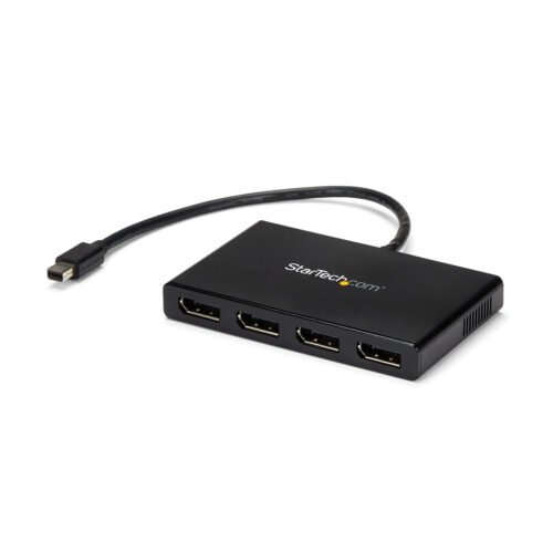 StarTech.com 4-Port Multi Monitor Adapter - Mini DisplayPort to DisplayPort MST Hub - 4x 1080p - Video Splitter for Extended De