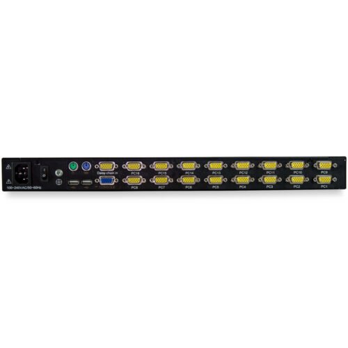 StarTech.com 16 Port Rackmount KVM Console w/ 6ft Cables - Integrated KVM Switch w/ 17" LCD Monitor - Fully Featured 1U LCD KVM - Image 4