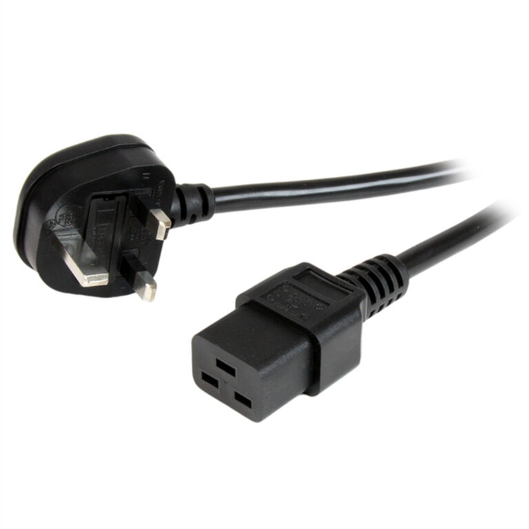 StarTech.com 6ft (2m) UK Computer Power Cable, 16AWG, BS 1363 to C19, 13A 250V, Black Replacement AC Power Cord, UK Power Cable