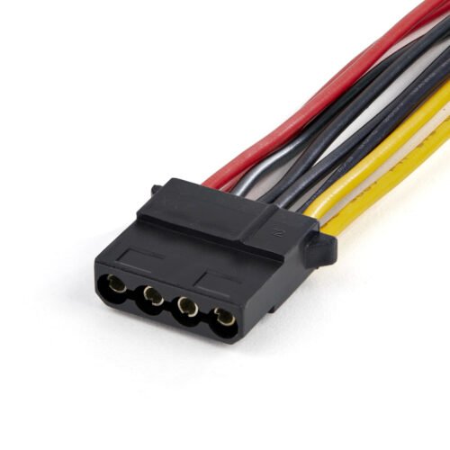 StarTech.com Dual SATA to LP4 Power Doubler Cable Adapter – 2 SATA to 4 Pin LP4 Internal PC Peripheral Power Supply Connector - Image 3