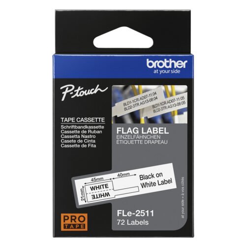 Brother FLE2511 label-making tape Black on white - Image 3