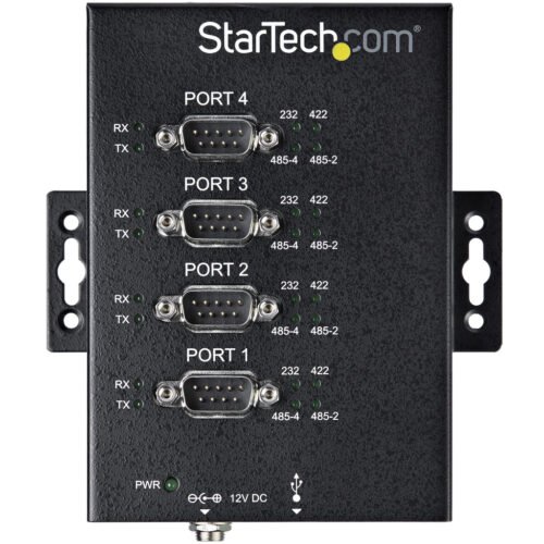 StarTech.com 4 Port Serial Hub USB to RS232/RS485/RS422 Adapter - Industrial USB 2.0 to DB9 Serial Converter Hub - IP30 Rated - - Image 5
